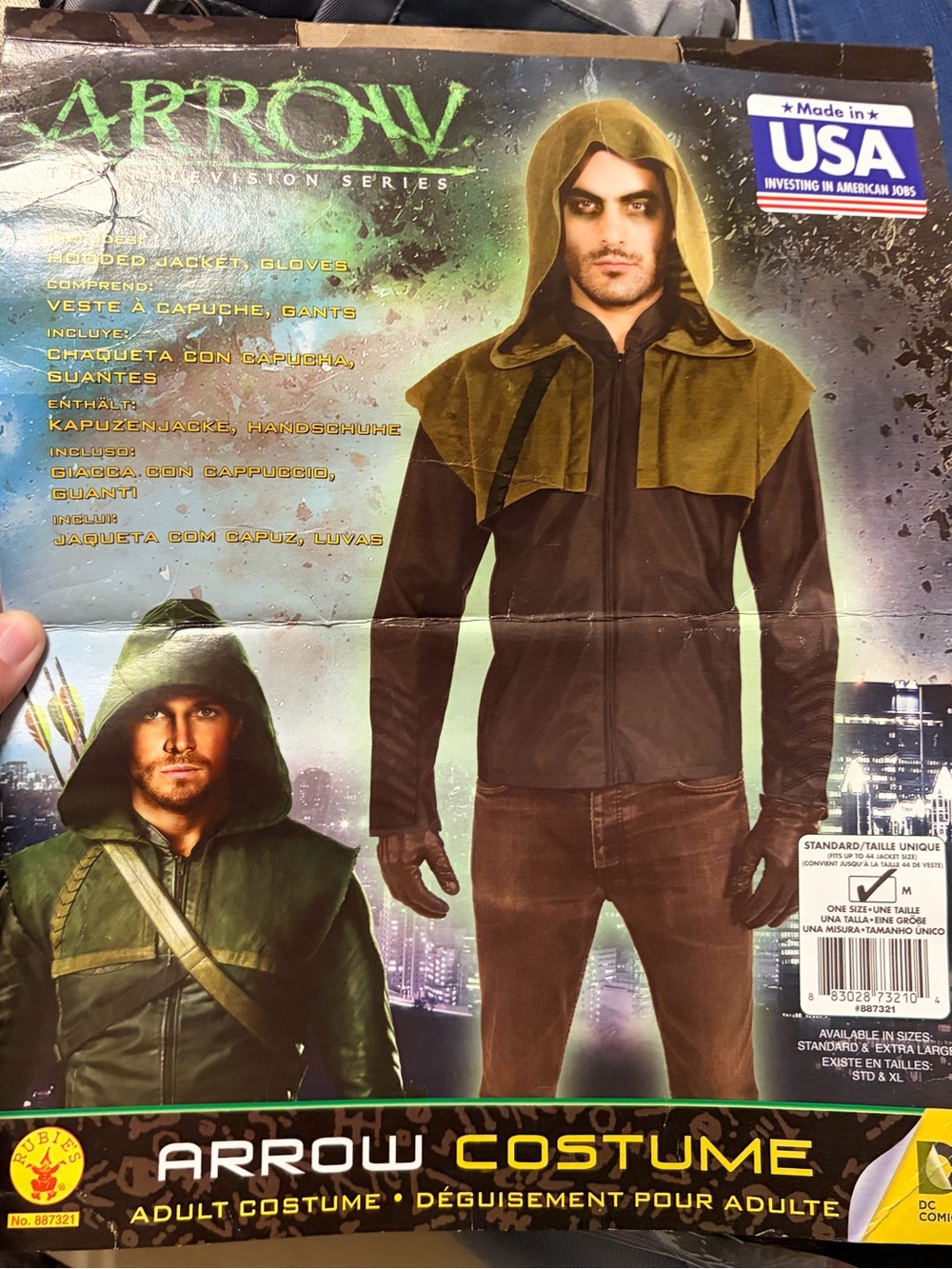 Arrow Hooded Jacket Costume - Green